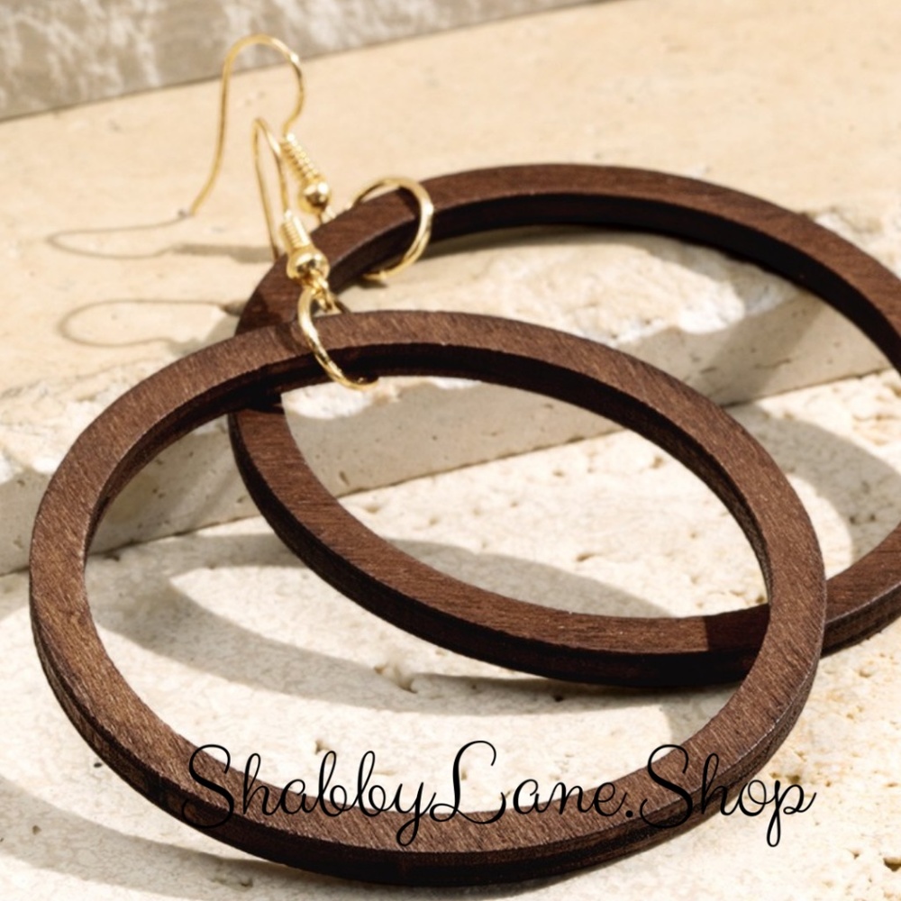 Wooden Hoop earrings